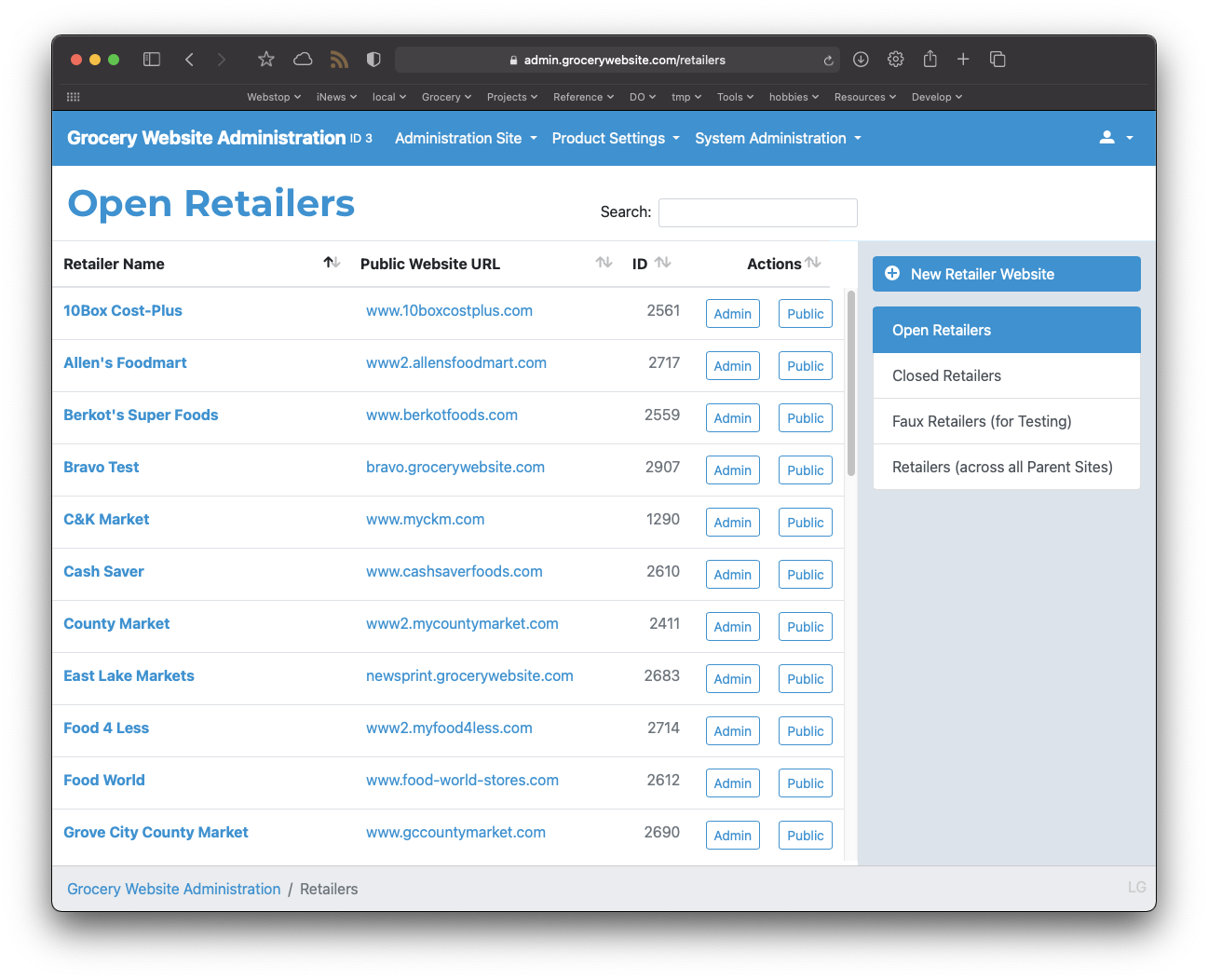 Index Page Using Data Tables